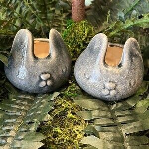 Rustic Farmhouse Modern Bunny Garden Pots Home Decor